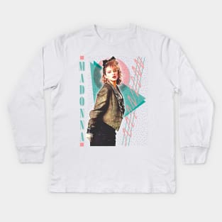 Madonna /\/ Original 80s Vintage Style Design Kids Long Sleeve T-Shirt